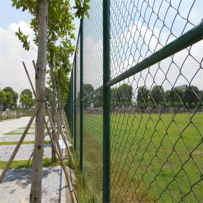体育场勾花护栏 插管式组装球场围栏 镀锌丝包塑编织网