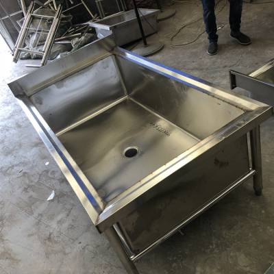 商用不锈钢水池定制加大加深水槽304不锈钢浸泡池款式***