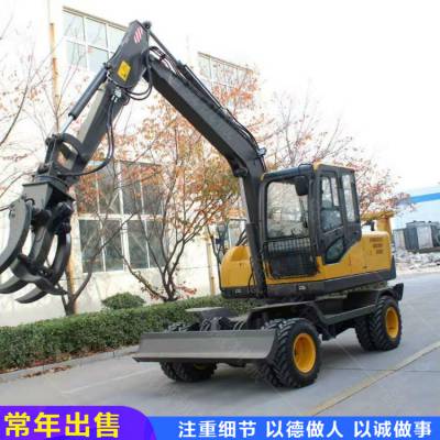 园林木厂抓木机小型挖掘机抓木器多用途爪草抓钢机