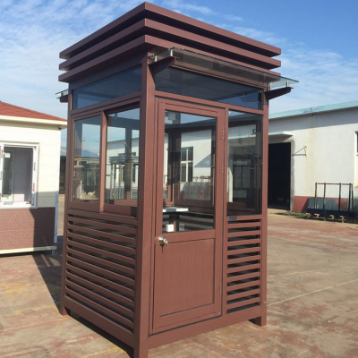 厂家定做收费钢结构岗亭中式方形商场值班亭值班门卫亭彩钢钢结构氟碳