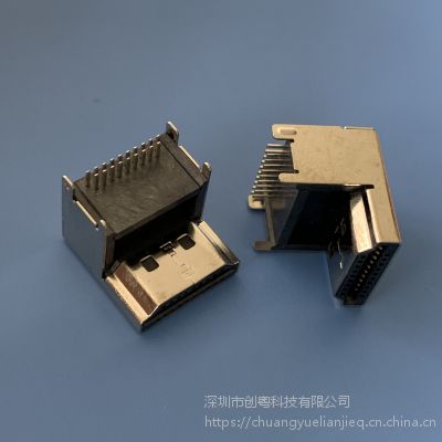 HDMI߹ͷ HDMI-19Pǰ90ȲDIP 19P-Ӹ߲HDMIĸ
