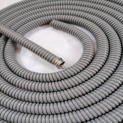 不锈钢包灰金属软管 304黑色阻燃包塑蛇皮管 316电缆穿线绝缘套管