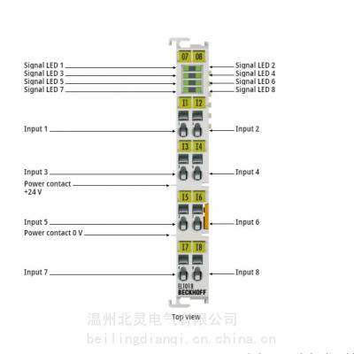 倍福EL1018|EtherCAT端子，8通道数字输入，24 V DC，10µs