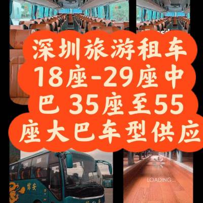 深圳南山西丽旅游包车 12座-28座至53座带专业司机 带电视旅游大巴租车包车