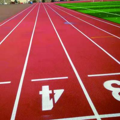 江西省瑞昌市400米环形塑胶跑道 透气型塑胶跑道场地施工