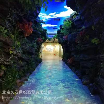 动感互动投影沉浸式3D全息花海展厅地面钢琴鱼水互动投影游戏定制