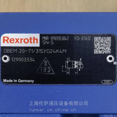 R901353042 DBEM20-7X/315YG24K4M德国力士乐Rexroth比例阀全新