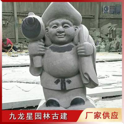 密宗财神大黑天图片 石雕财神佛像 惠安石雕人物雕塑厂家