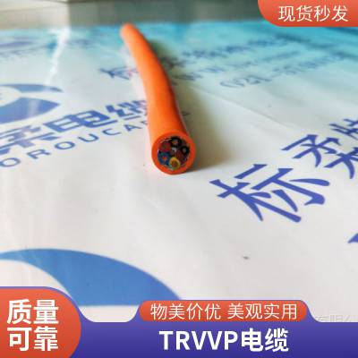 聚氨酯坦克链电线TRVV 2 3 4芯耐酸碱高柔性拖链机器人拖链电缆线