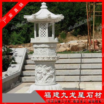 石雕灯笼供应 花岗岩石灯笼 寺庙禅灯雕刻