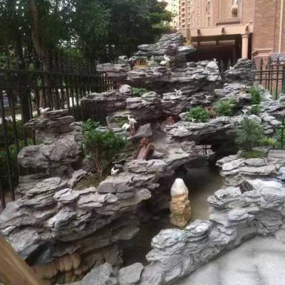 假山塑石 丰岩园林景观 别墅假山流水制作 设计施工一体化