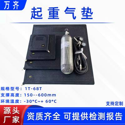 地震灾害救援气动支撑垫方形起重气垫应急抢险救生橡胶抬升气囊