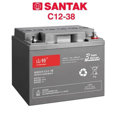 SANTAK山特蓄电池C12-38 12V38AH参数重量