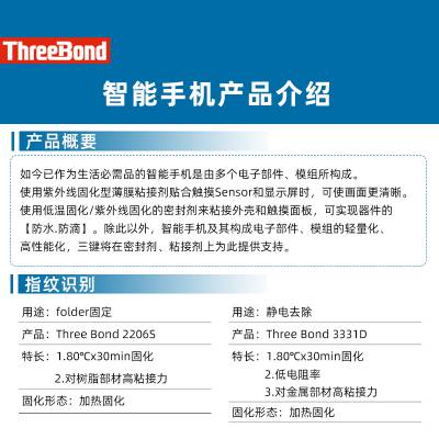 日本三键 ThreeBond智能手机电子部件防水密封显示屏薄膜粘接剂