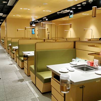 海底捞火锅店家具-海底捞火锅店卡座沙发定制