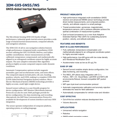 Ӧ LORD-MicroStrain 3DM-GX5-45GNSS/AHRSԲϵͳ