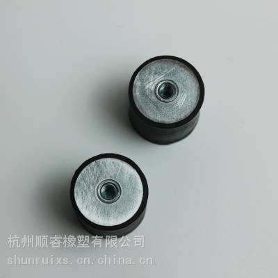 顺睿橡塑 圆柱型橡胶减震器M10 橡胶螺丝 加工定做缓冲垫厂家