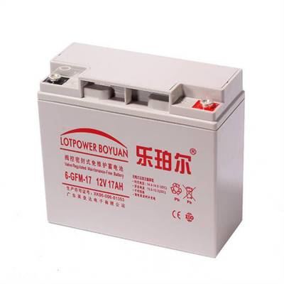 LOTPOWER乐珀尔蓄电池6-GFM-17 12V17AH免维护电池专用