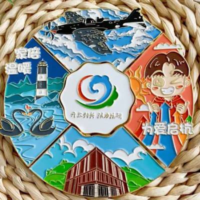 城市旅游冰箱贴 卡通图案强磁冰箱贴 烤漆uv可旋转冰箱贴