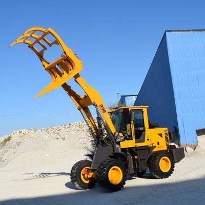 养殖小型柴油装载机工程农用四轮四驱铲斗抓草纯电动养殖场小铲车