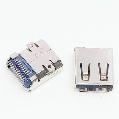 Micro HDMI D Type 19Pinĸ ȫʽSMT 90 ˫Ƭ 7.5mm