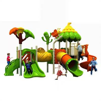 绿洁工程塑料儿童滑梯玩具 南通公园小区户外非标滑滑梯游乐