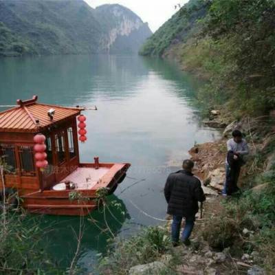 黑龙江画舫木船 画舫木船设计 电动动力画舫木船