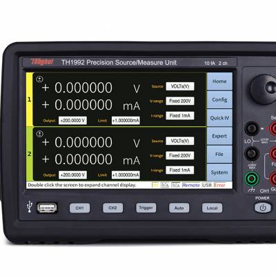 安徽代理商双通道TH1992触摸屏 国产数字源表 同惠电子 210V、3A