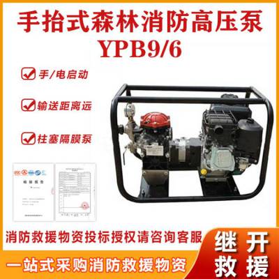 YPB9/6手抬式森林消防高压泵风冷四冲程抽水泵自动吸水泵