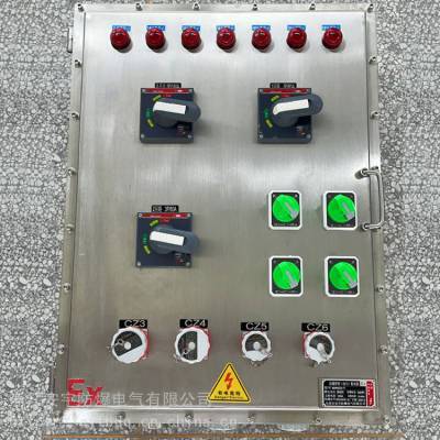 防爆配电箱总回路80A/4P，分开关IC65-D2***/3P,防爆等级IICT4