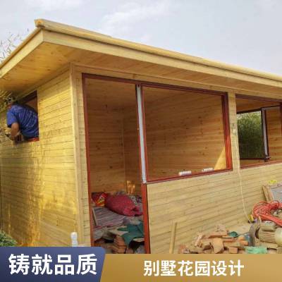 木屋制作别墅花园设计碳化木亭子防腐木凉亭庭院施工