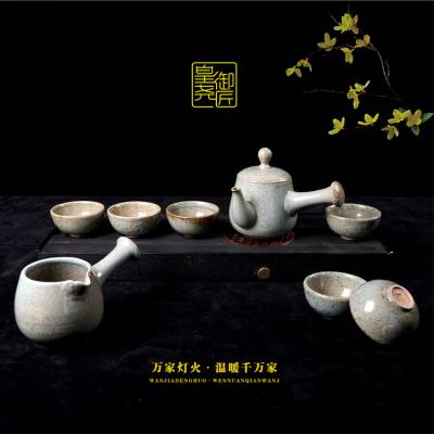 皇尧御匠万家灯火套壶陶瓷、粗瓷、茶杯、茶具、高颜值居家办公良品、中式复古陶瓷茶壶茶杯茶器礼品