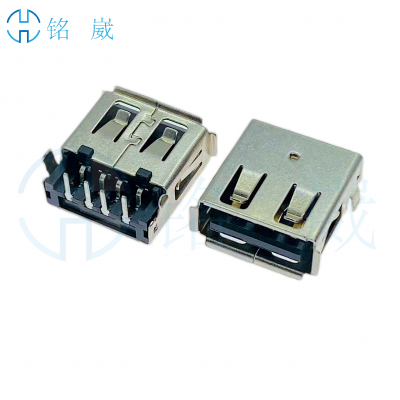 USB2.0Aĸ4P1.36-1.85-2.56 90ŲDIP ӳ13.7mm