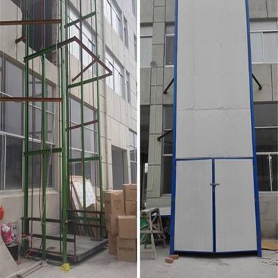 升降货梯 2吨导轨式货梯 4层仓库货梯尺寸