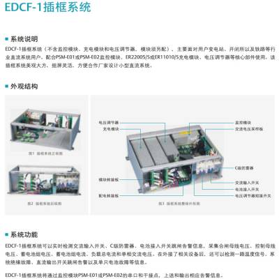 艾默生直流屏模块插框系统EDCF-1 配合PSM-E01/PSM-E02监控模块 ER22005/S或ER11010/S充电模块组屏