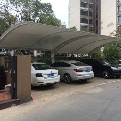 来宾 明华 地下车库出口膜结构 商业街门头 景区入口遮阳棚