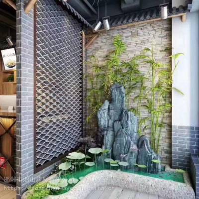 青瓦拼花 淞山瓦业 窗花瓦 饭店装修瓦片 围墙装饰中式装修镂空隔断透