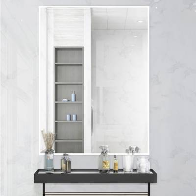 卫生间镜子浴室镜铝合金框简约壁挂贴墙酒店厕所洗手间化妆镜