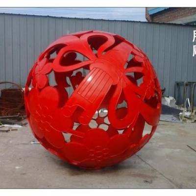 空心球铜雕塑厂家 户外空心球雕塑厂家 锻造工艺