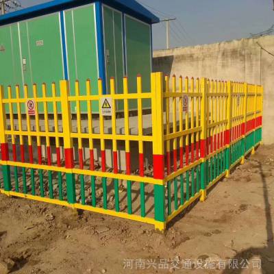 兴品护栏厂直销箱式变压器PVC隔离围栏 小区庭院塑钢围墙栏杆