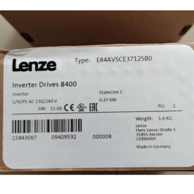 LENZE/伦茨0.37KW变频器E84AVSE3712SB0