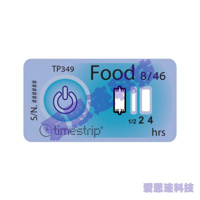 Timestrip，8ºC/46ºF食物冷链温度记录标签；监控时长4小时
