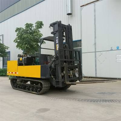 小型履带叉车 2吨液压搬运车 泥路运输装卸车 座驾式