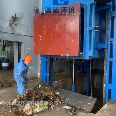 地下四柱后翻压头旋转垂直压缩垃圾中转站设备/可上门免费量身非标定制方案设计图片四川厂