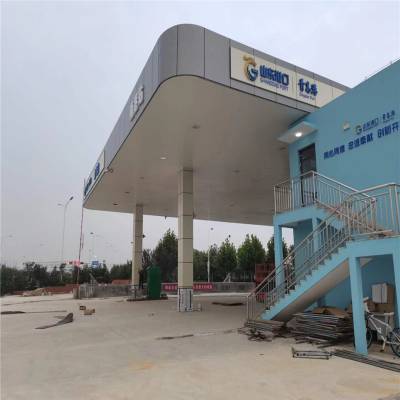 加油站纯白色条形铝天花