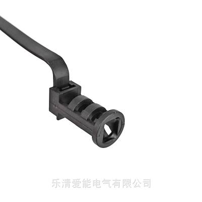 固定头尼龙扎带螺丝孔尼龙扎带圆孔自锁式4*150/5*200黑色WS65