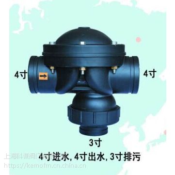 KM58P-4*4*3过滤器用卡箍反冲洗阀 二位三通隔膜阀