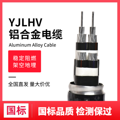 哈达 仁达 国标铝合金铠装电缆 YJLHV22 3*16+1*10 全项保检测 黑色 1米