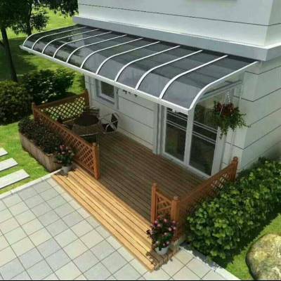 北京铝合金耐力板雨棚 停车棚 别墅户外阳台遮阳棚 别墅户外阳台遮阳
