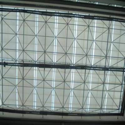 张家口商场顶棚遮阳帘中庭玻璃顶电动天棚帘设计规格